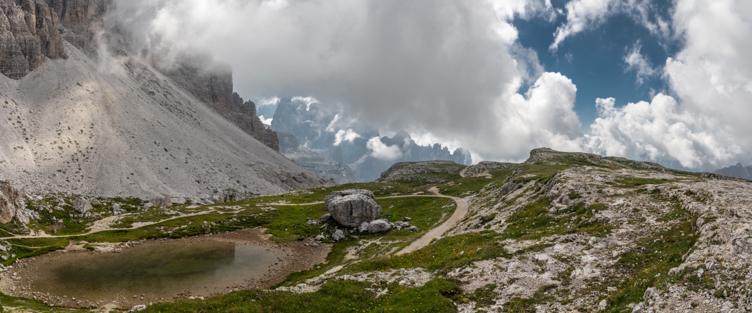 Pond at Three Peaks of Lavaredo