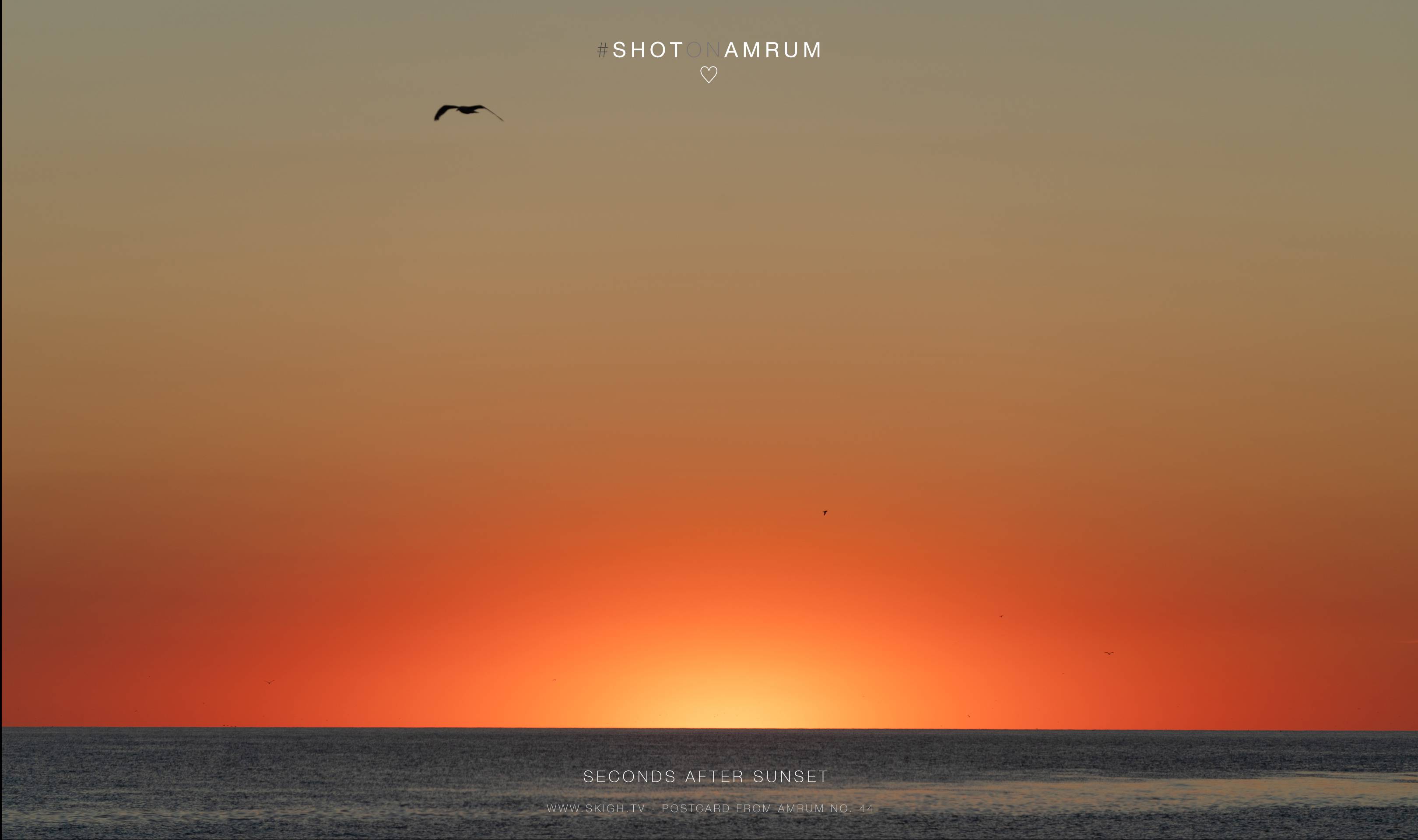 Seconds after sunset