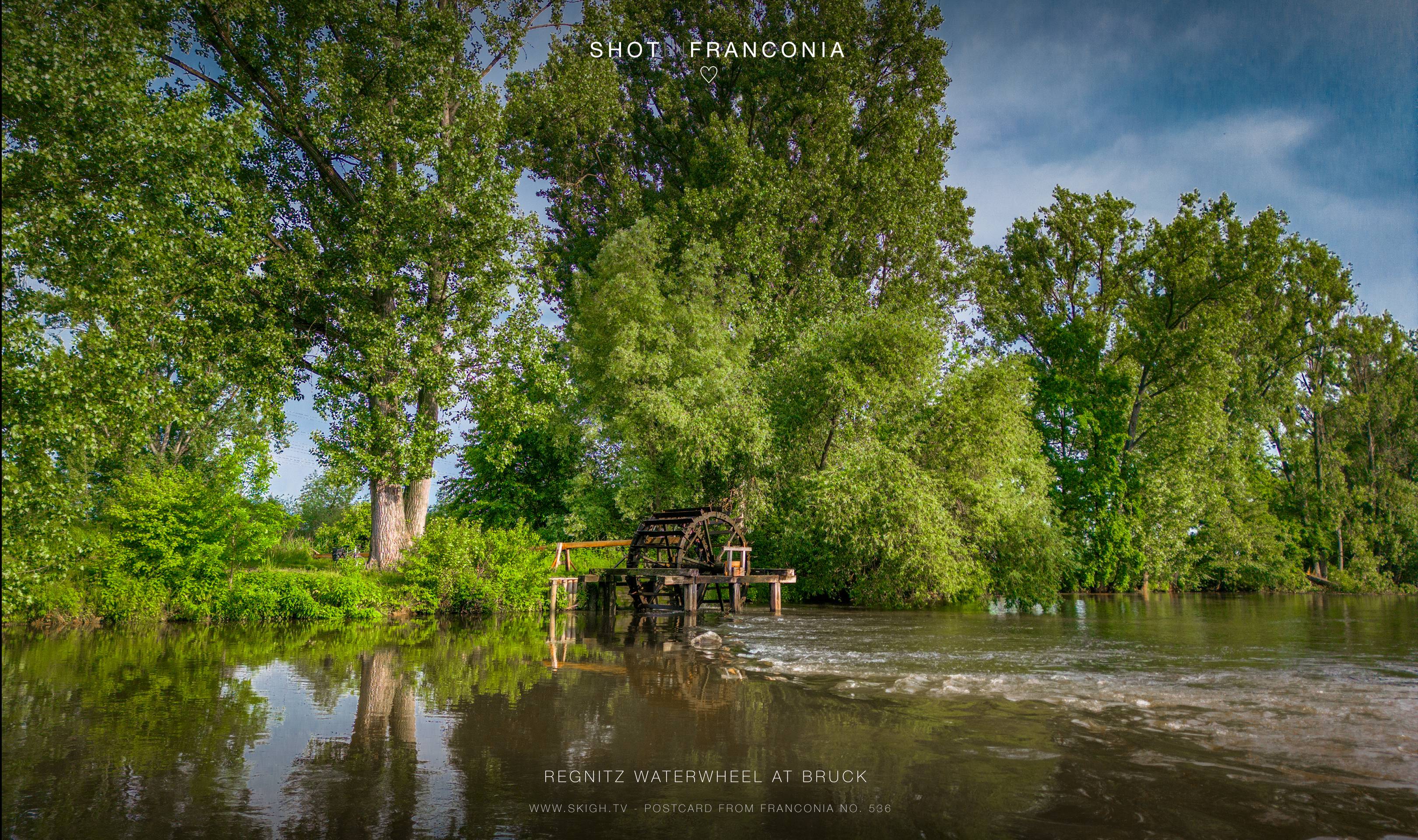 Regnitz waterwheel in Bruck