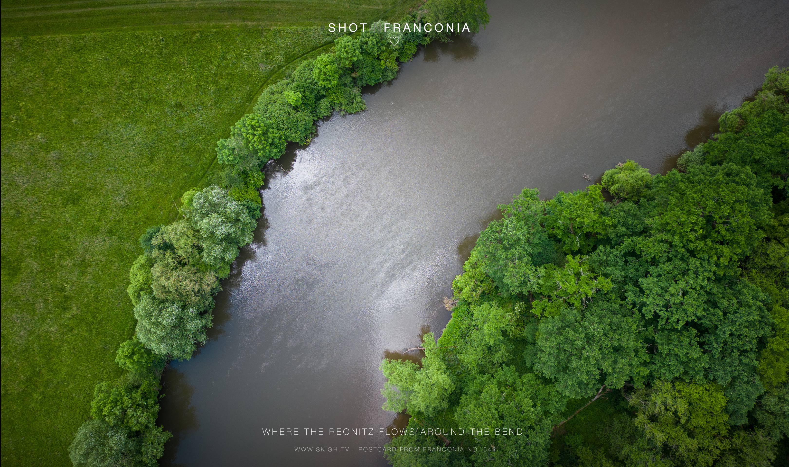 Where the Regnitz flows around the bend | 1/350s * f1.7 * ISO 100 * 7mm - 6.7 mm f/1.7 - DJI Mini 3 pro Where the Regnitz flows around the bend