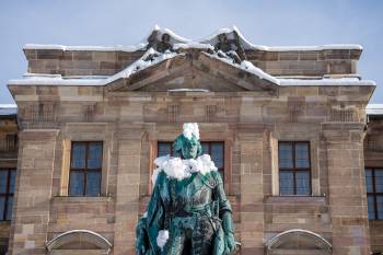 Friedrich with winter coat