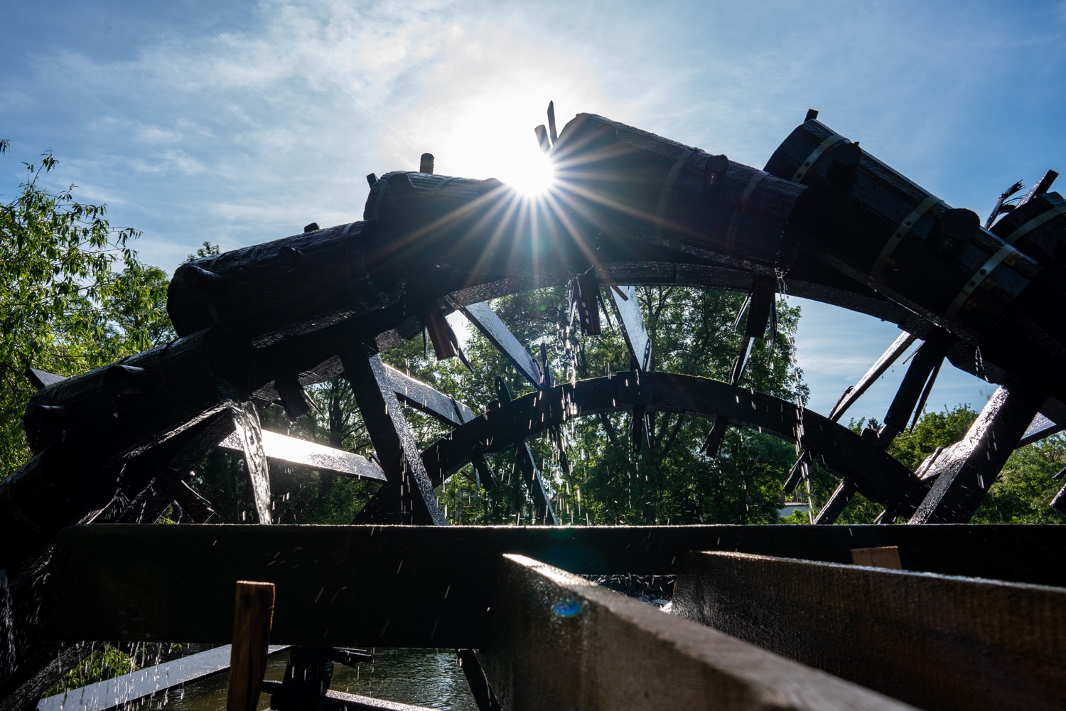 The water wheel at river Regnitz in Bruck